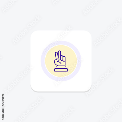 Victory line icon , vector, pixel perfect, illustrator file
