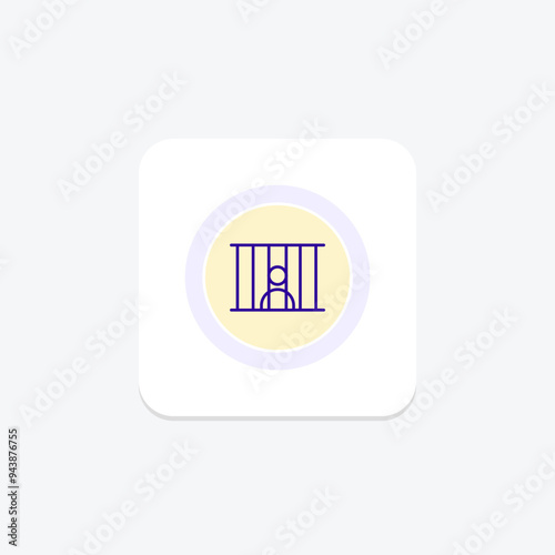 Prisoners of War line icon , vector, pixel perfect, illustrator file