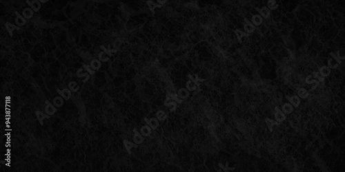 Abstract Black anthracite old retro aged dark gray charcoal stone grunge wall concrete cement blackboard and chalkboard floor texture panorama backdrop pattern design background.