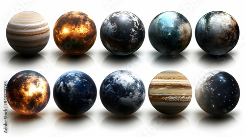 Collection of planets isola...