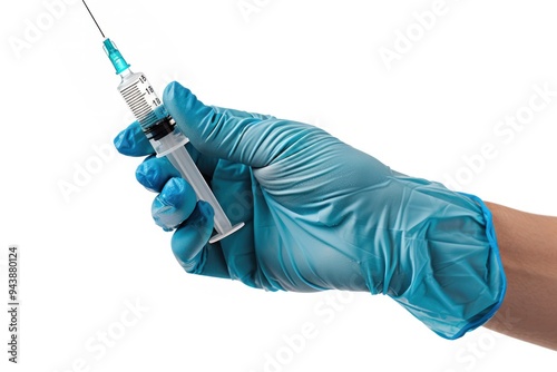 A person is holding a syringe with a needle in it