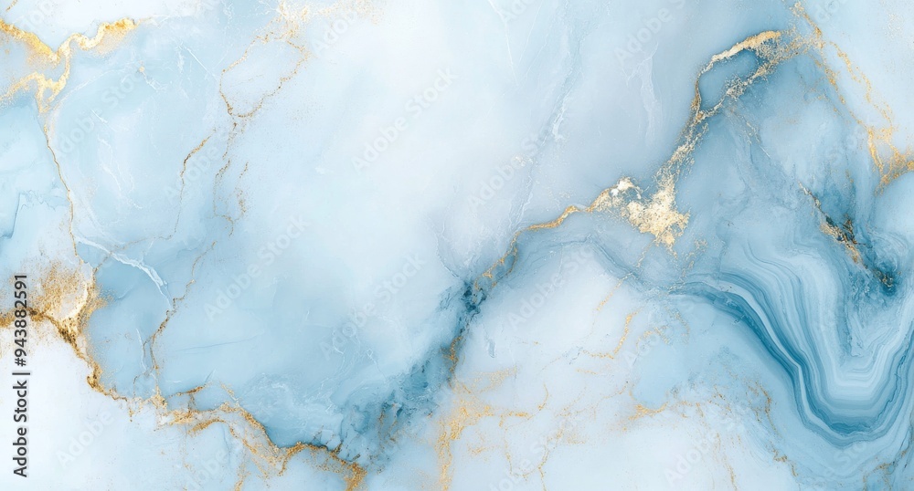 Naklejka premium Abstract Blue and Gold Marble Texture Background