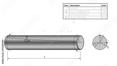 Line drawing showing a sketch of rotor shaft in pure torsional deflection