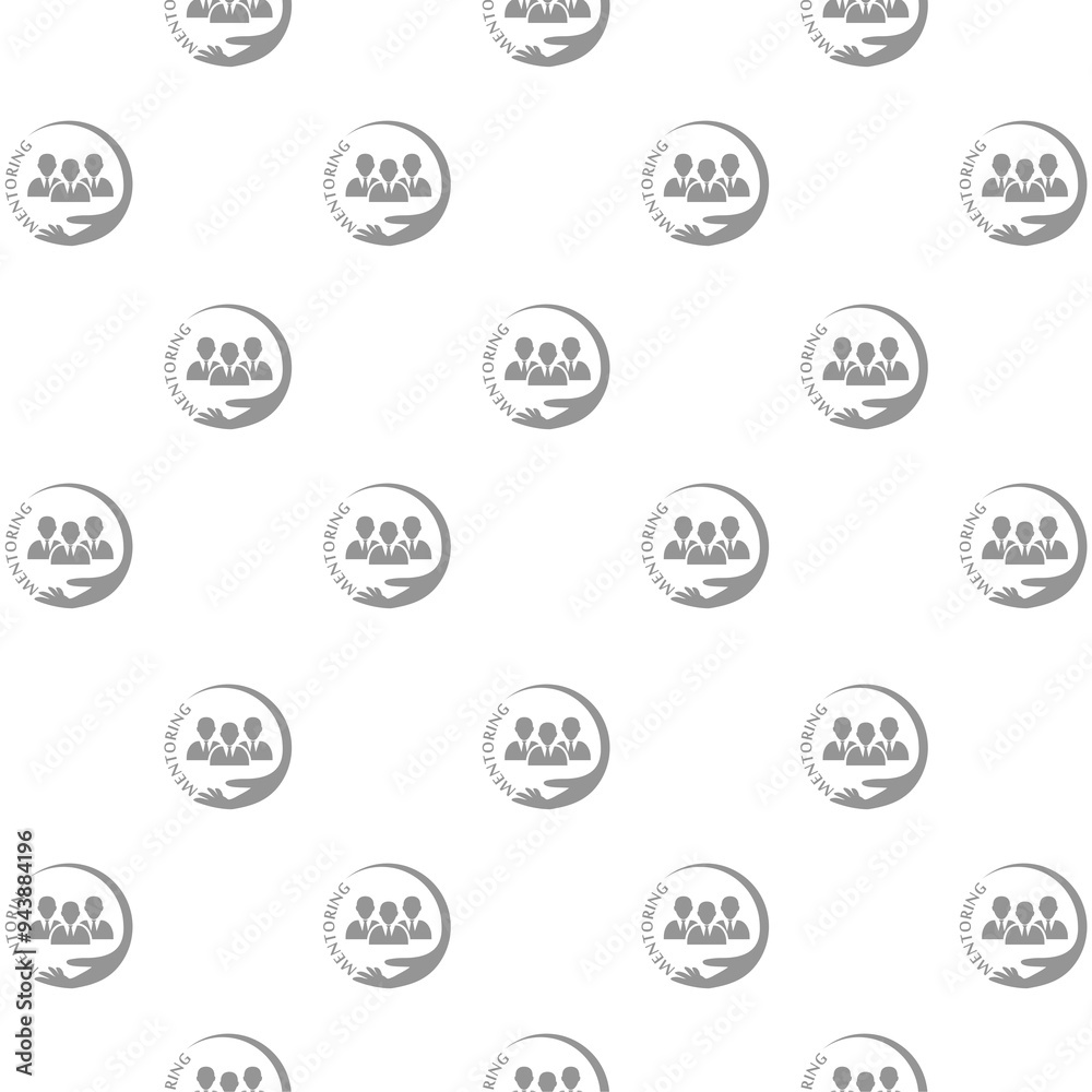 Mentoring icon seamless pattern on white Mentoring icon seamless pattern on white