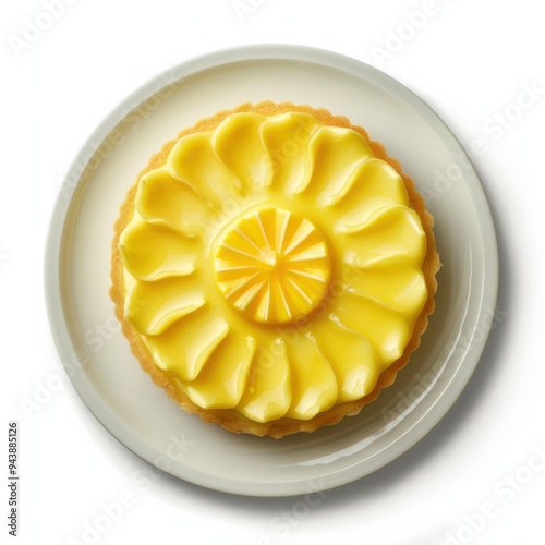 Bright Sunshine Cake Slice Plated