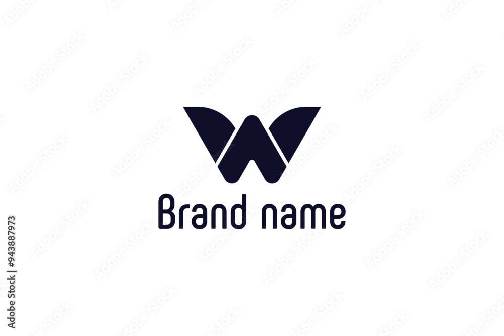 Fototapeta premium W letter logo