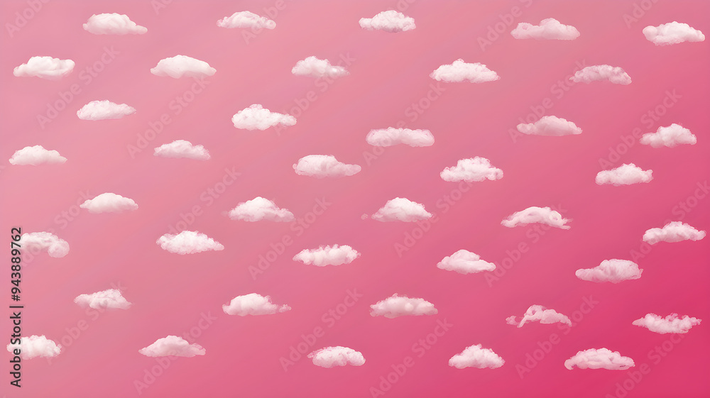 A pink pastel background with a gradient from light pink to deep pink. There are also small, white, fluffy clouds scattered throughout the background. A pink pastel background with a gradient from light pink to deep pink. There are also small, white, fluffy clouds scattered throughout the background.
