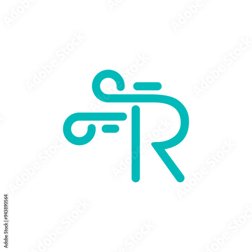 a combination of logos and vectors of wind, with initials, letters, numbers, or alphabets for business and others