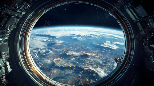 Earth seen through a spacec...