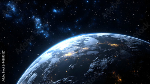 Earth viewed from space wit...