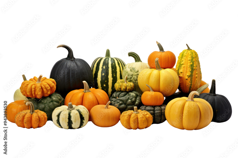 Collection of various pumpkins, isolated on white background. Collection of various pumpkins, isolated on white background.