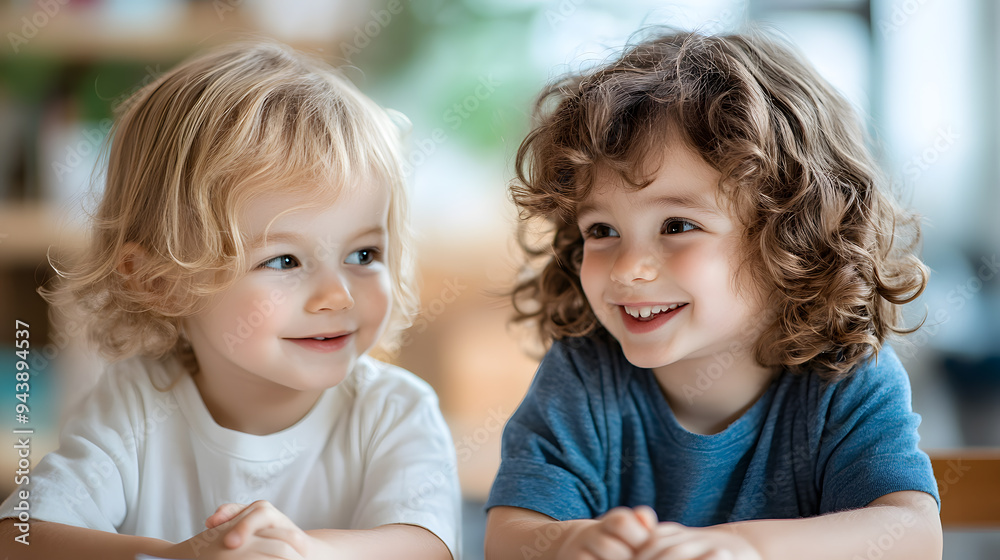 Therapist and child practicing social stories autism therapy Therapist and child practicing social stories autism therapy
