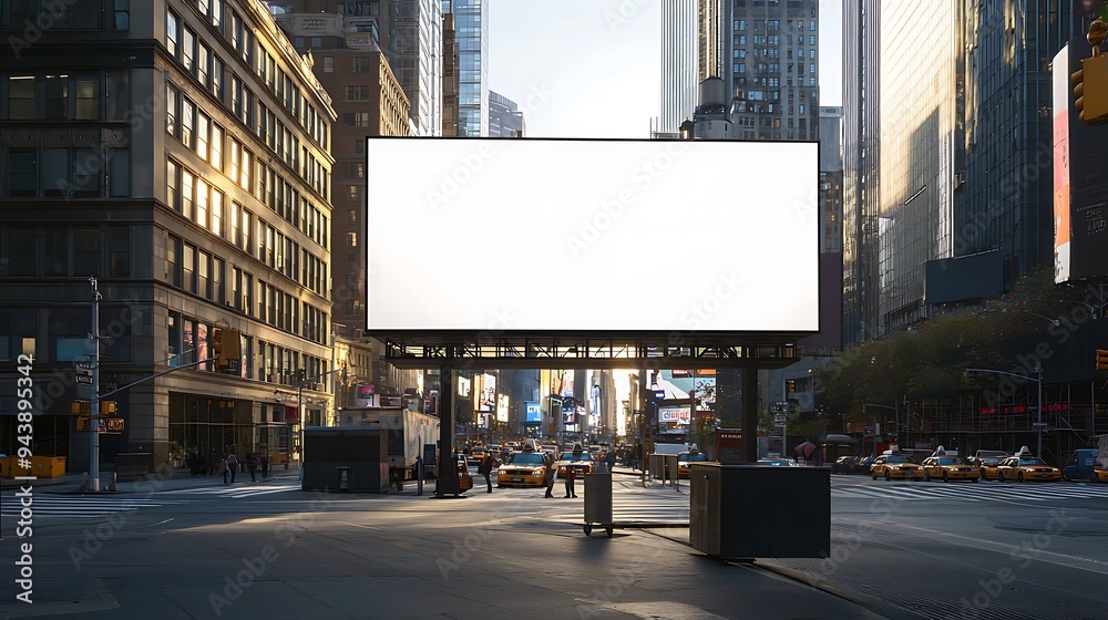 Mockup of an Empty Billboard in Times Square, New York City Mockup of an Empty Billboard in Times Square, New York City