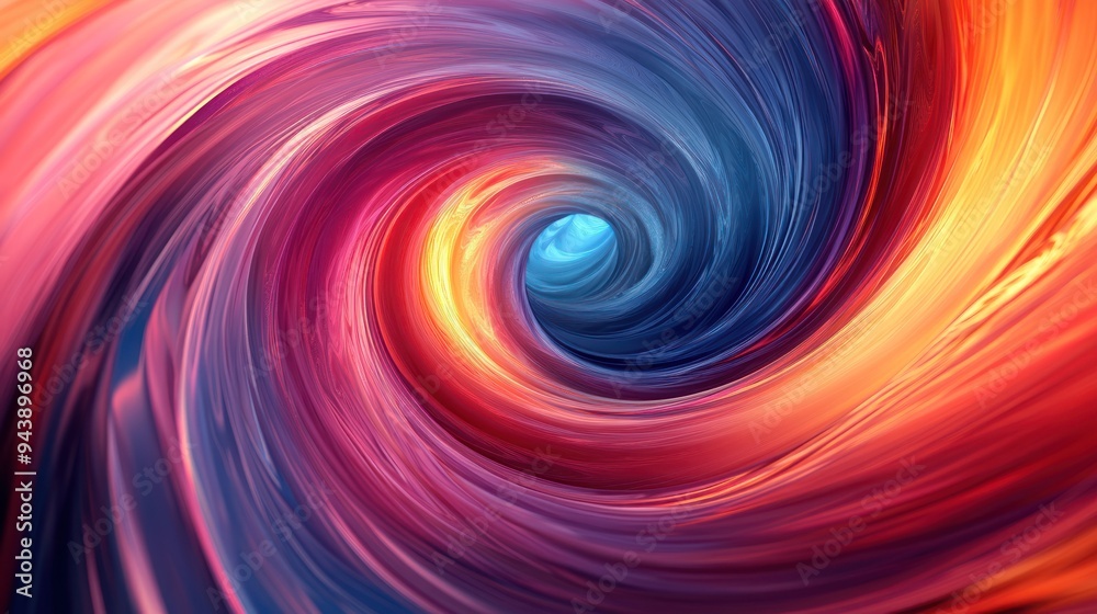 Abstract Swirling Tunnel of Vibrant Colors Abstract Swirling Tunnel of Vibrant Colors
