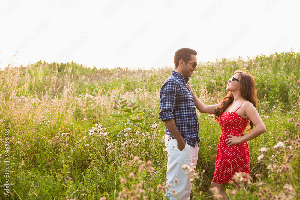 Couple in Field, Unionville, Ontario, Canada Couple in Field, Unionville, Ontario, Canada