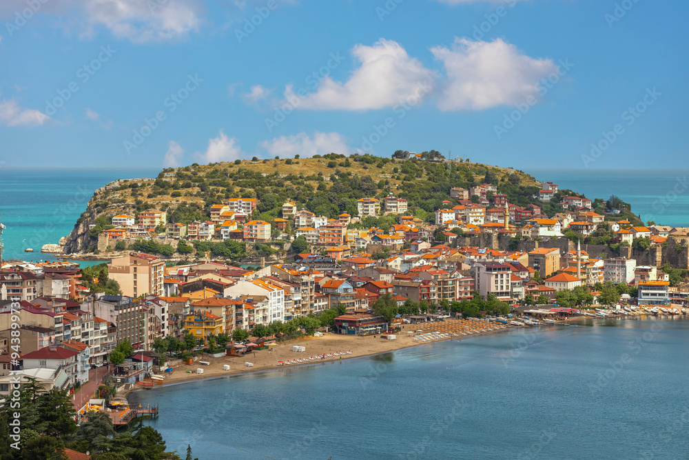 Fototapeta premium Amasra cityscape - Amasra is a small sea resort town in Bartin - Blacksea region -Turkey