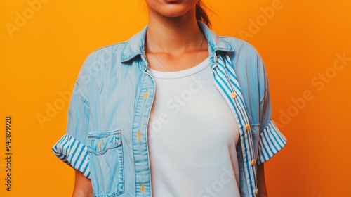 The denim shirt portrait photo