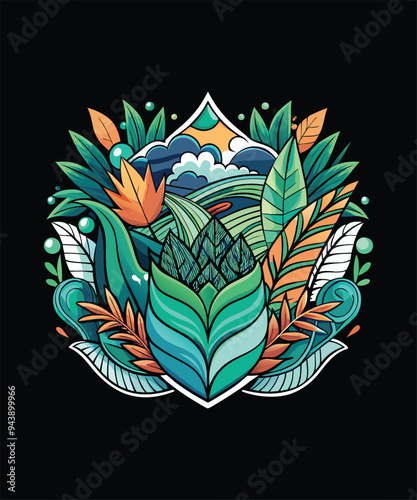 Colorful Abstract T-shirt Vector Design
