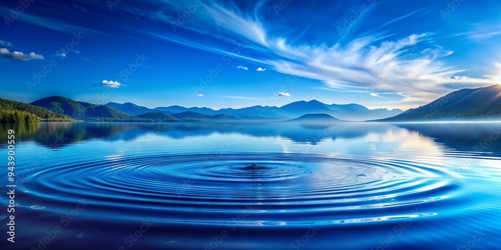 Aquatic Tranquility: Peaceful, Serene, Fluid, Blue, Reflection Aquatic Tranquility: Peaceful, Serene, Fluid, Blue, Reflection