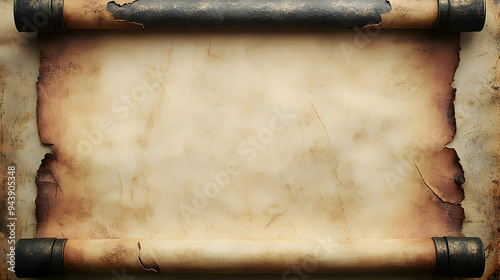 Grunge Aged Parchment Scrol...