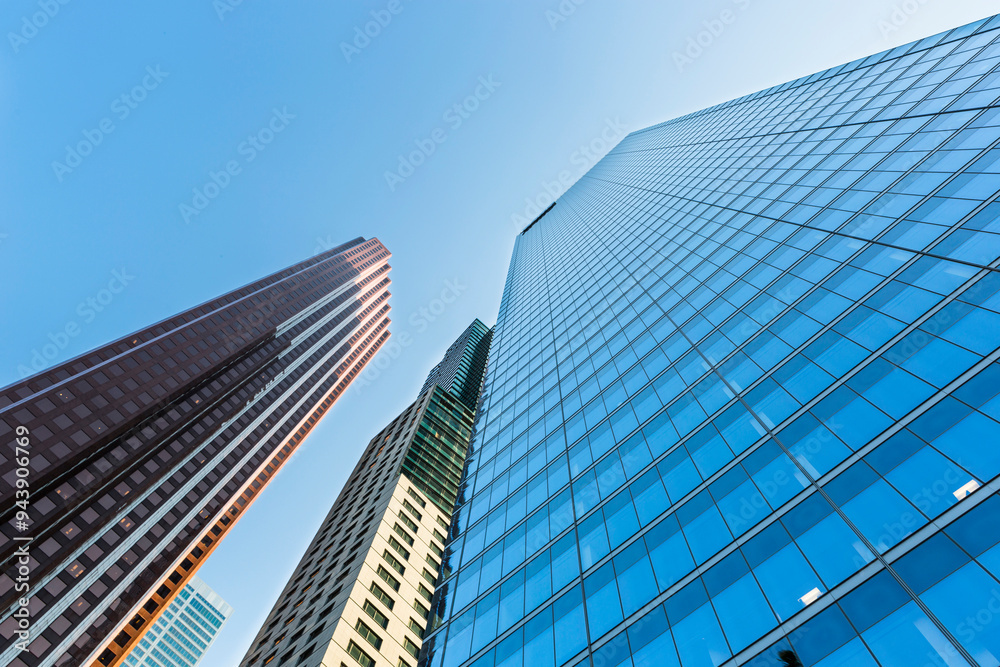 Low Angle View of Skyscrapers, Toronto, Ontario, Canada Low Angle View of Skyscrapers, Toronto, Ontario, Canada