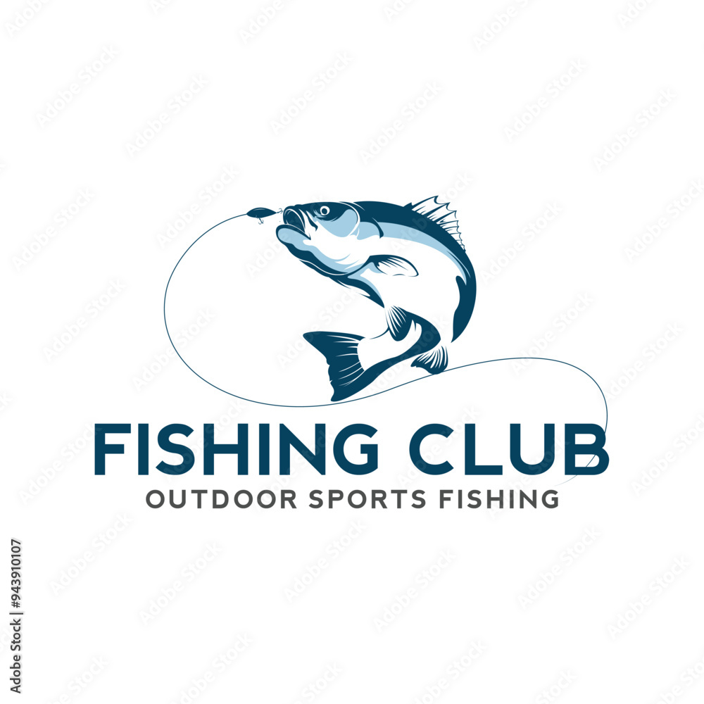 Fototapeta premium Fish logo design. Fishing logo Illustration design vector