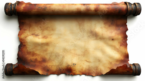Old, brown, parchment scrol...
