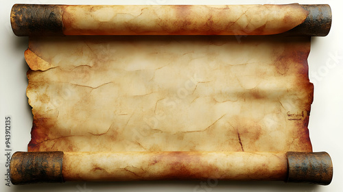 Old, rolled parchment paper...