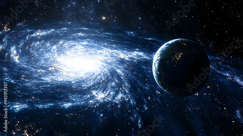 Planet Earth in space with ...
