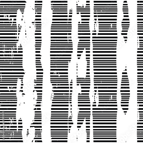 Seamless pattern, rough vector background, grunge texture, black and white