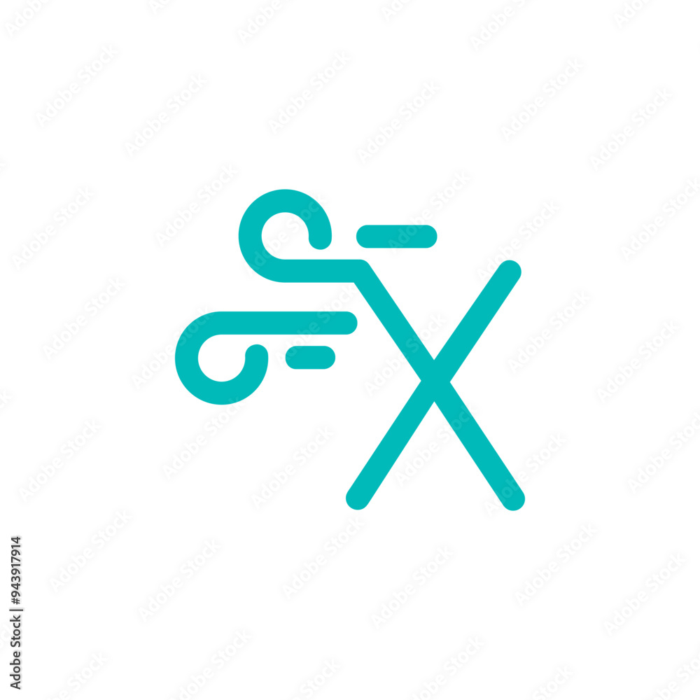 a combination of logos and vectors of wind, with initials, letters, numbers, or alphabets for business and others