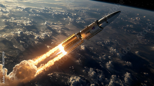 Rocket Launch Over Earth Wi...