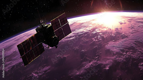Satellite in Earth orbit wi...