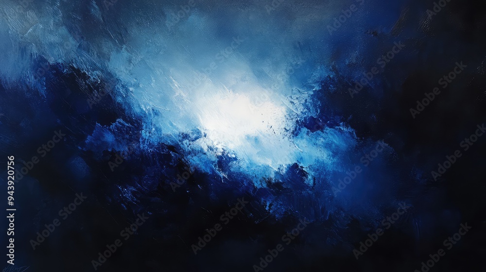 Abstract composition with deep night tones and soft blue highlights, creating a calming effect. Abstract composition with deep night tones and soft blue highlights, creating a calming effect.