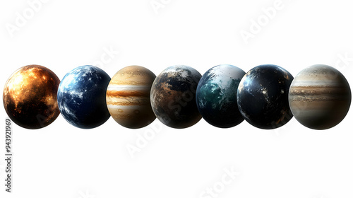 Seven planets of different ...