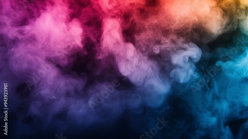 Fog or smoke color isolated transparent special effect. Dramatic smoke fog effect for spooky Halloween background.Smoke on black ink background, generative ai