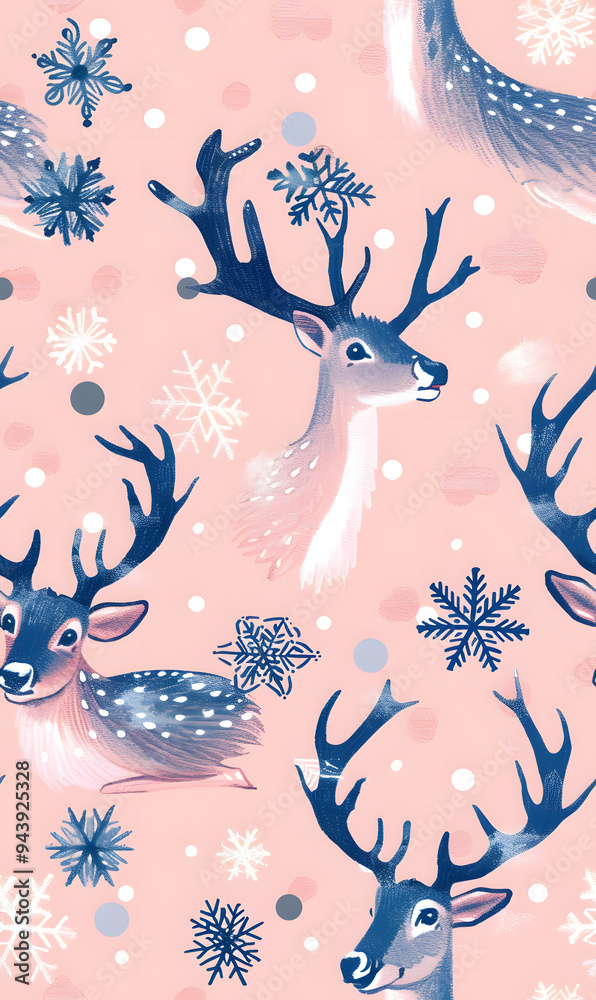 New Year's and Christmas festival seamless pattern in a 2D doodle illustrator style on pastel color backgrounds for graphic advertising. New Year's and Christmas festival seamless pattern in a 2D doodle illustrator style on pastel color backgrounds for graphic advertising.