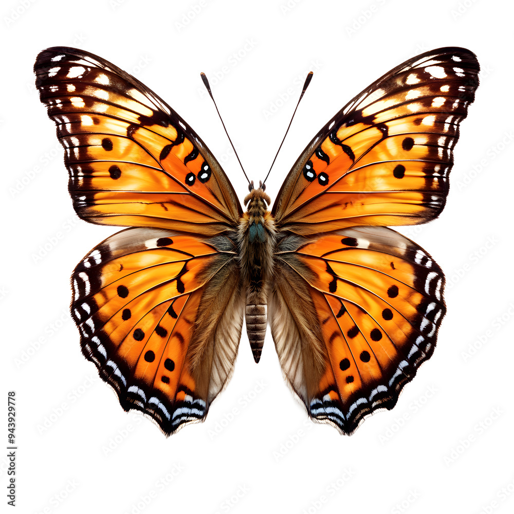 Obraz premium Brown butterfly isolated on transparent background 