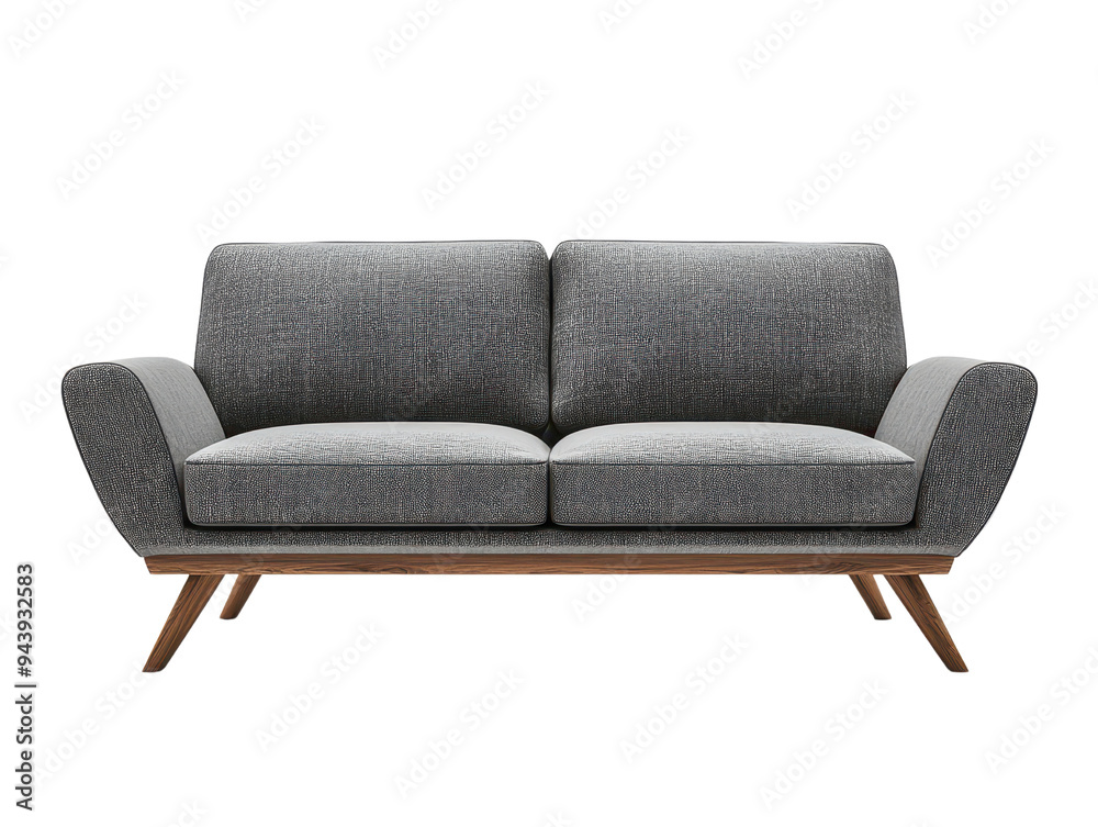 Stylish gray sofa with wooden legs, perfect for modern living rooms and adding comfort to any home decor. Stylish gray sofa with wooden legs, perfect for modern living rooms and adding comfort to any home decor.