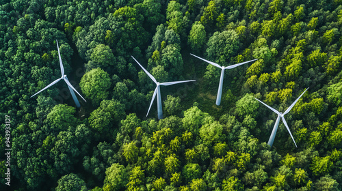 Net zero by 2050: Achieving carbon neutrality with a top view of nature, focusing on a long-term strategy to eliminate greenhouse gas emissions. 