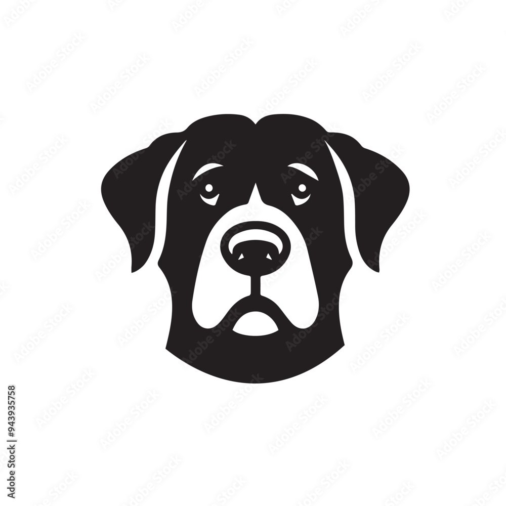 Doge face logo vector silhouette. black dog logo design Doge face logo vector silhouette. black dog logo design