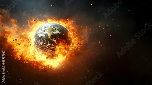 The Earth engulfed in flame...