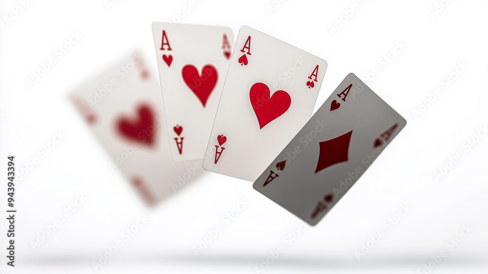 Floating Aces of Hearts and Diamonds Floating Aces of Hearts and Diamonds