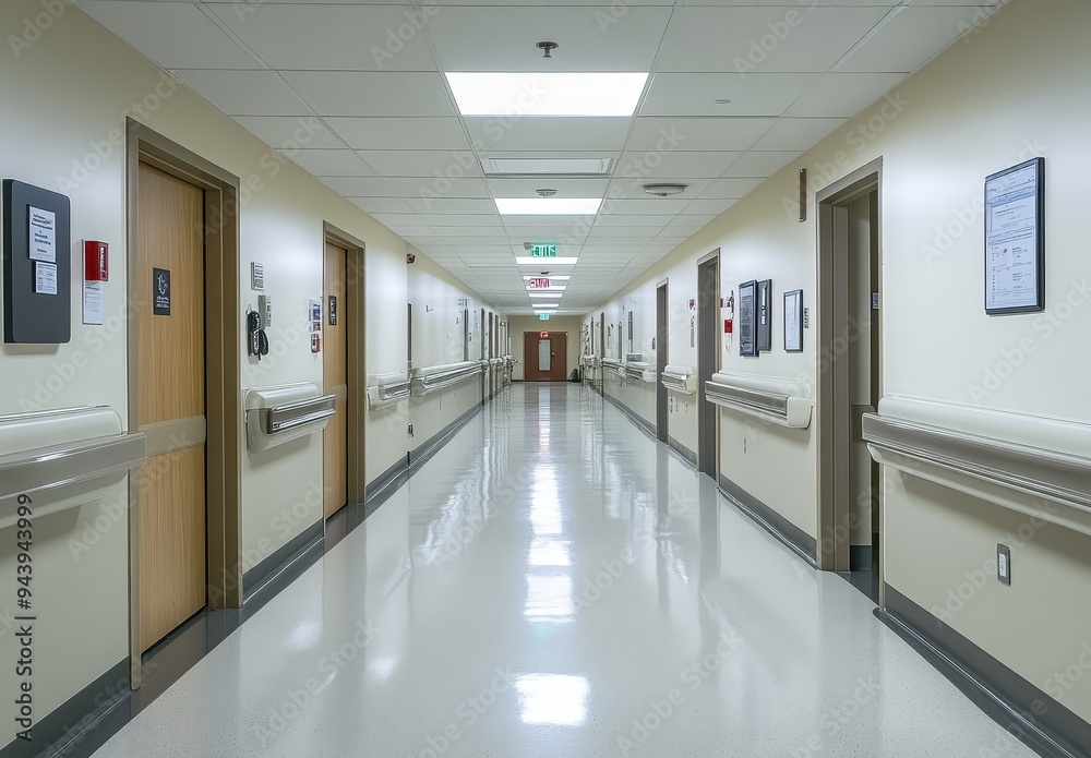 Empty Hospital Corridor Empty Hospital Corridor