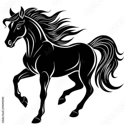 horse illustration vector silhouette 