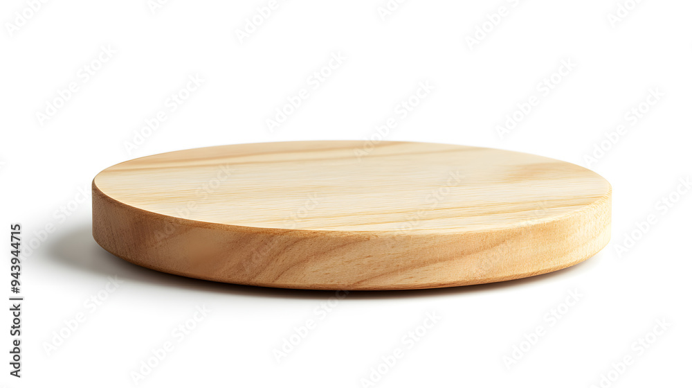 Round wood podium base mock up, isolated on white background Round wood podium base mock up, isolated on white background