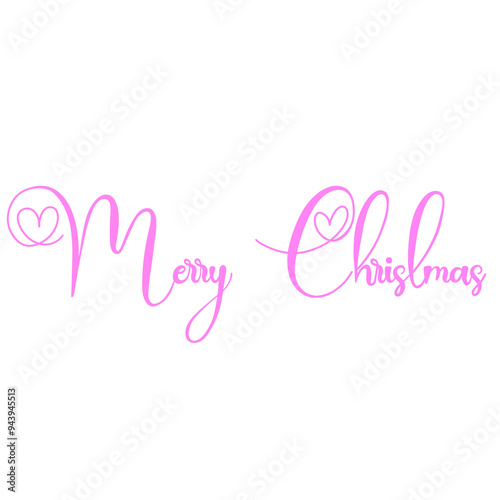 Merry Christmas Lettering Calligraphy 