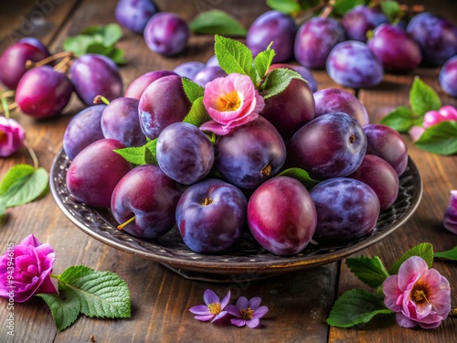 Plum Perfection: Sophisticated, elegant, purple, rich, floral