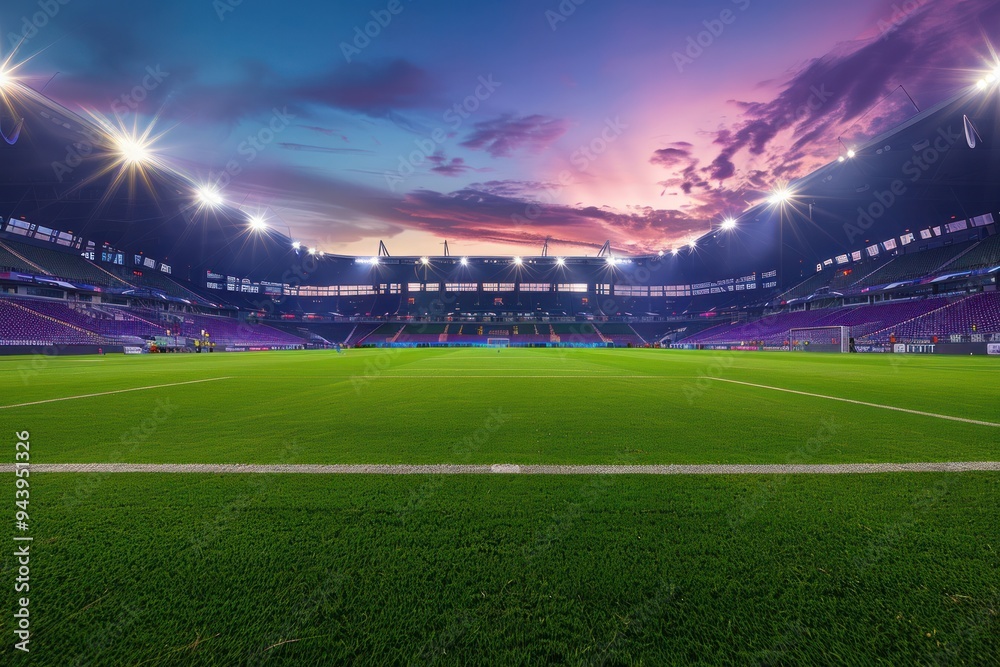 A stadium with a large crowd of people watching a game A stadium with a large crowd of people watching a game