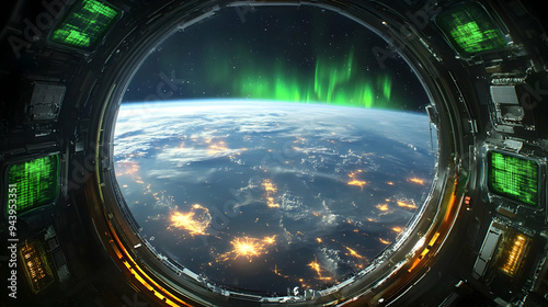 View of Earth from space wi...